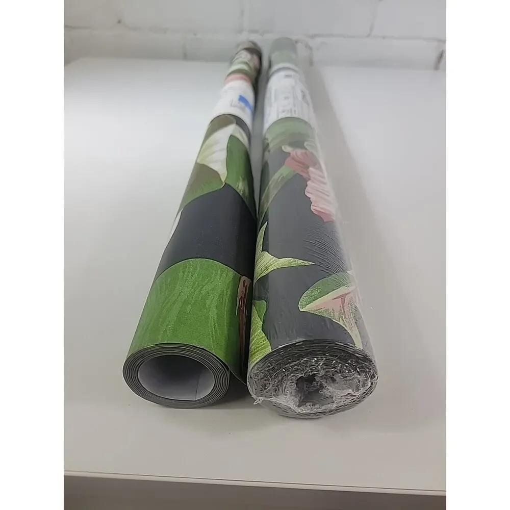 York Tropics Banana Leaf Wallcovering AT7071 Prepasted Approx. 80 Sq. Ft.